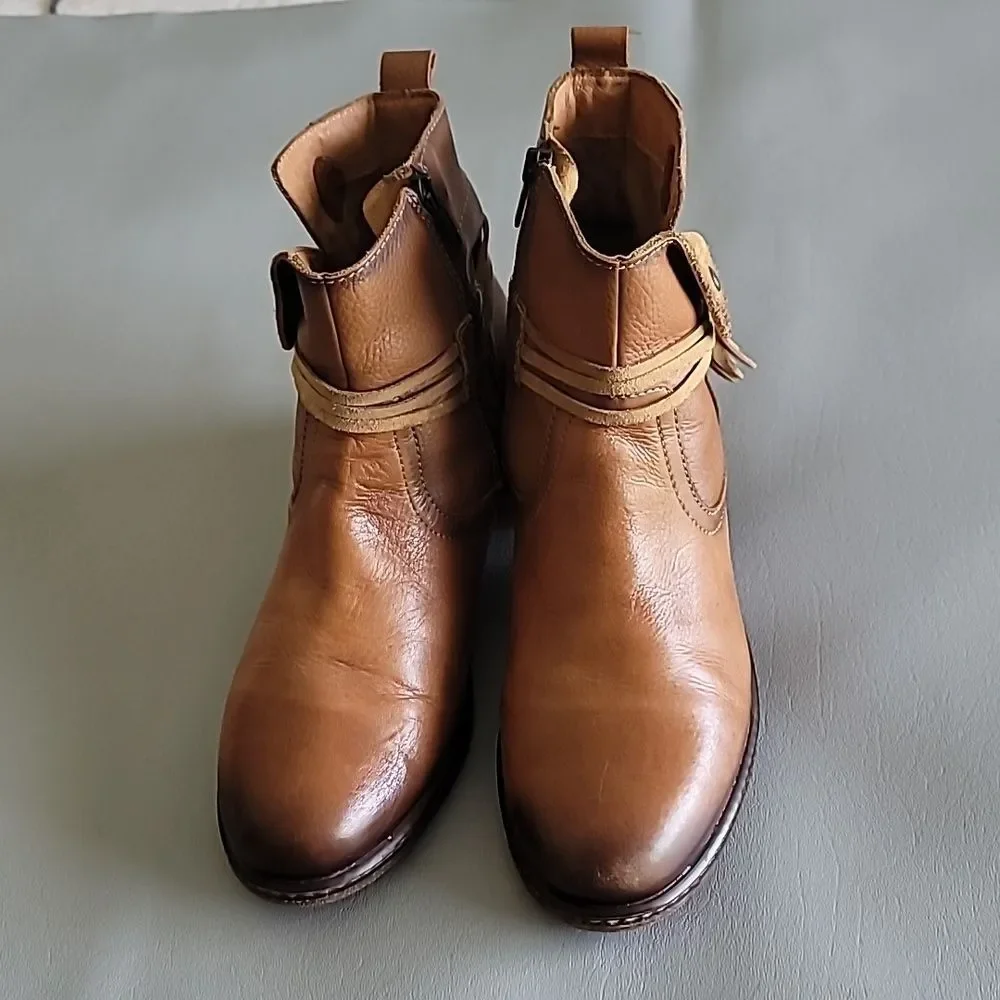 Pikolinos Zaragoza Tassel Brandy Cognac Booties Size 41